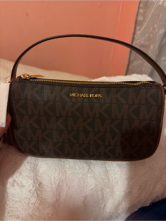 Michael Kors Handbags - Michael Kors Brown MK Signature jet set Pouchette. / shoulder bag/  NWT